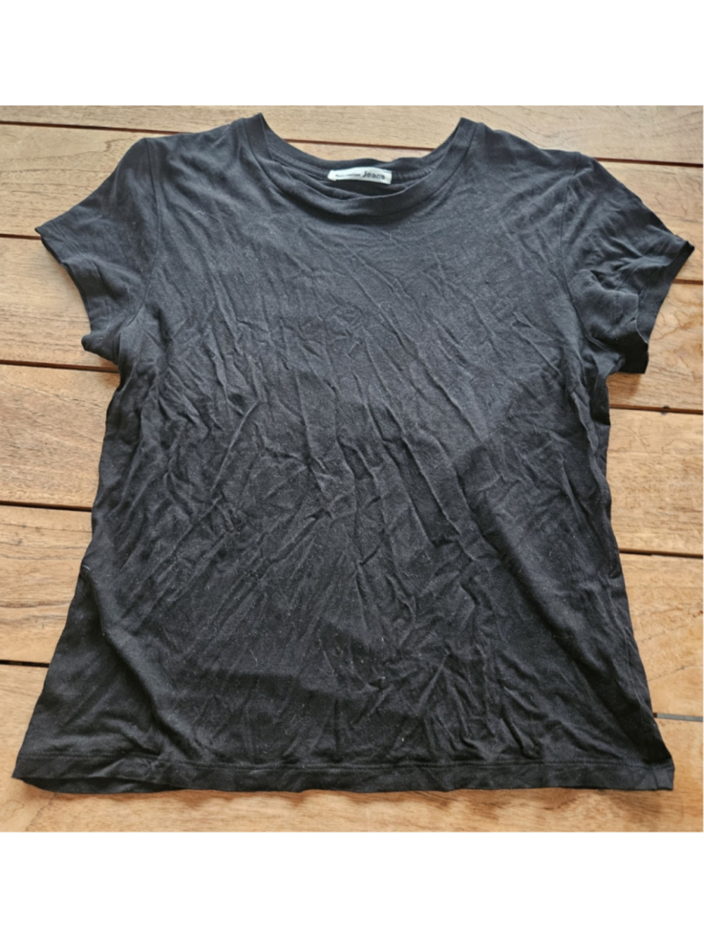 Reformation Black Classic Crewneck Short Sleeve T-Shirt Tee Size XL
